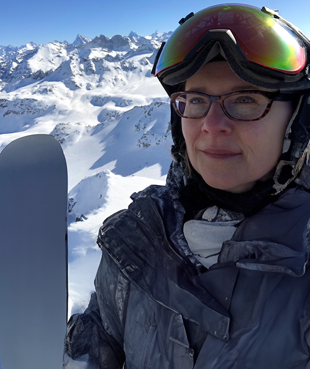 Jen-skiing